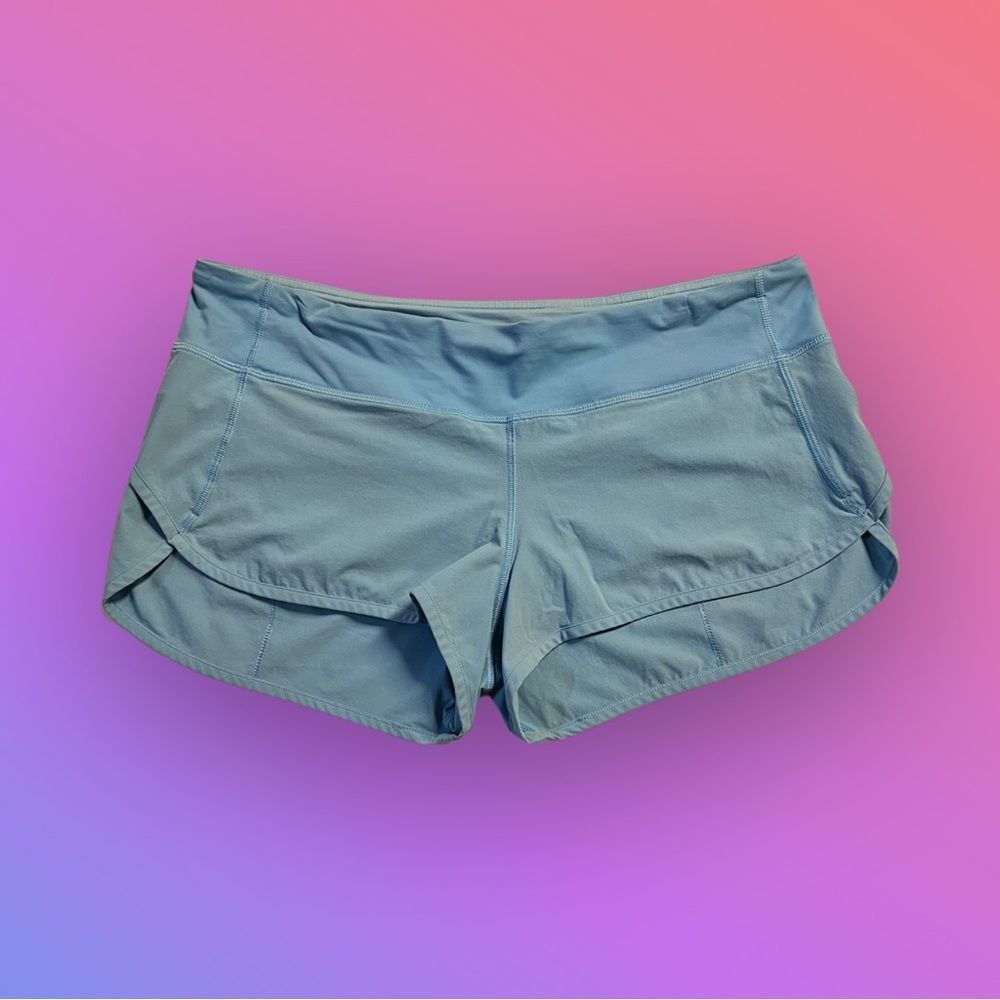 Lululemon 2.5” Speed Up Shorts, Lined, Sky Blue, Size 10.